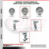 Service Caster 5 Inch Semi Steel Cast Iron Caster Set with Roller Bearings 2 Brakes 2 Rigid SCC-20S520-SSR-TLB-2-R-2